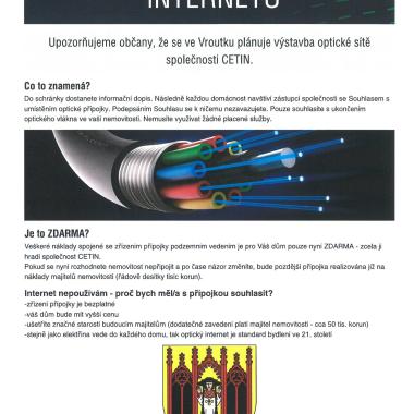 Výstavba optického internetu